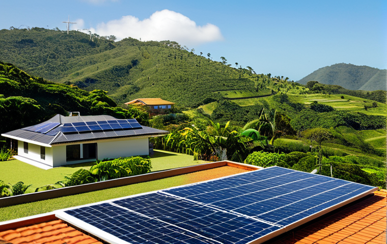 Solar Energy in Brazil**

A modern Brazilian home with solar panels on the roof, fully clothed family in the yard, appropriate attire, sunny day, lush green landscape, safe for work, perfect anatomy, natural proportions, professional photography, high quality, family-friendly scene showcasing renewable energy.

**